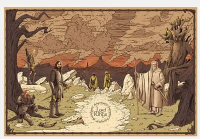 NYCC 2022 Lord Of The Rings Gandalf Aragorn Journey Poster Print Art 36x24 Mondo • $148.40