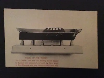 A Vintage Postcard Of Paddle Steamer ‘Comet’ Model - Glasgow. • £1