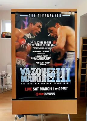 ISRAEL VAZQUEZ Vs. RAFAEL MARQUEZ (3) : DUAL SIGNED Original Boxing Poster 30D • $497.34