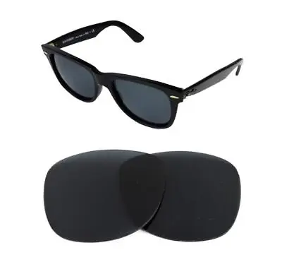 NEW POLARIZED REPLACEMENT BLACK  LENS FIT RAY BAN WAYFARER 2132 58mm SUNGLASSES • £22.99