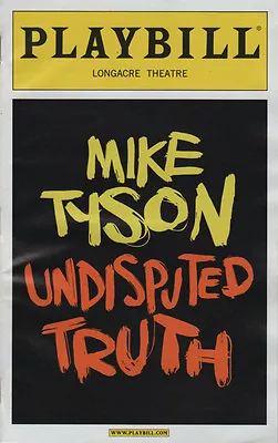 Iron Mike Tyson Boxing Heavyweight Champion Undisputed Truth Playbill MINT! • $4.99