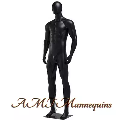 6FT4 Male Muscular Full Body Abstract Sport Black Realistic Mannequin #MC-JSFM1 • $199