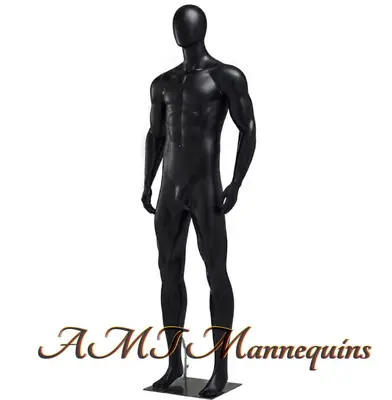 6FT4 Male Muscular Sport Athletic Black Heavy Duty Plastic Mannequin #MC-JSFM1 • $219