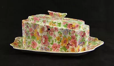 £89 • Buy James Kent Du Barry Chintz Pattern Covered Cheese Dish Fenton Backstamp. (4/13)
