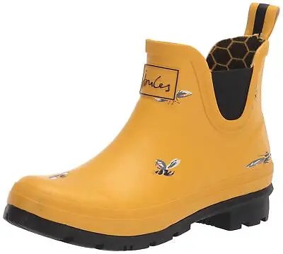 Joules - Women's Wellington Wellibob Rain Boots Yellow Bees Size 5 • $54.99