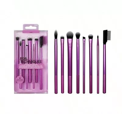 Real Techniques Enhanced Eye Makeup Brushes 8pcs Makeup Brush Set 🌟AUTHENTIC🌟 • $44.95