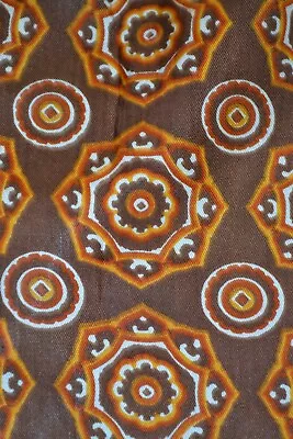 Vintage Brown Ascot / Cravat With Geometric Print • £4.49