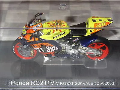 1/24 Ixo-altaya Rossi Valencia 2003 Honda Rc211v Champ • £12.95