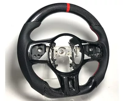 Real Carbon Leather08-15 Mitsubishi Evolution X Steering Wheel Evo10 Evo 10 RED • $579