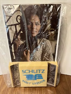 Vtg Rare Schlitz Malt Liquor African American Woman Plastic Light Up Beer Sign • $285