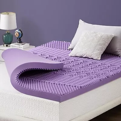 Mattress Topper Infused Memory Foam Mattress Topper Purple • $25.58