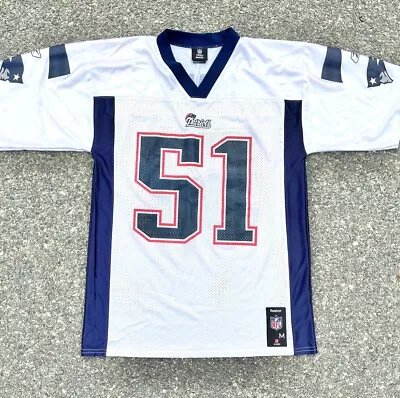 New England Patriots Jerod Mayo Y2K Throwback NFL Football Jersey Mens Size M • $50