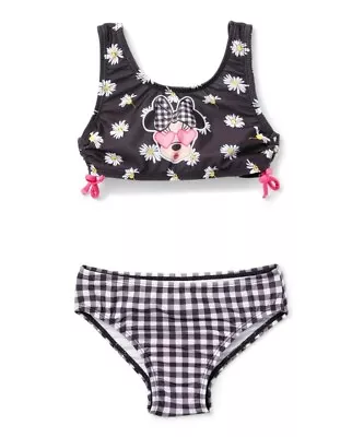 New Disney Minnie Mouse Floral Check Bikini - Toddler 3 4 • $22.95