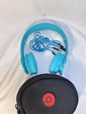 Beats By Dr Dre Monster Solo Hd Headphones (Blue) Cyan Teal Pre Owned • $26.99