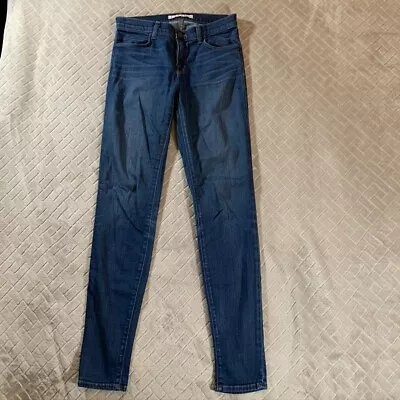 J Brand Womens 28 Denim Jeans Blue Hampton Super Skinny Mid Rise Stretch • $18.99