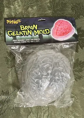 Clear Brain Shaped Halloween Gelatin Mold NWT Spirit • $19.95