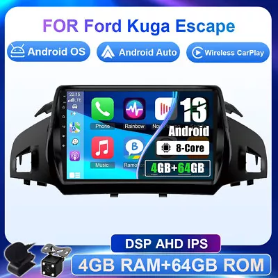 For 2013-2017 Ford Kuga Escape Car Stereo Car Play Android 13 Auto Navi GPS 64GB • $362.99