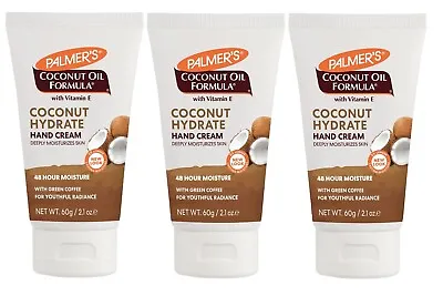 Palmer's Coconut Oil Formula Coconut Oil Hand Cream 60g-Pack Of 3 • £9.45