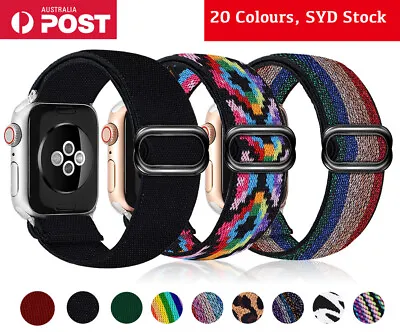 $5.99 • Buy For Apple Watch Series Ultra 8 7 6 -1 SE Band Nylon Elastic Strap IWatch 38-49MM