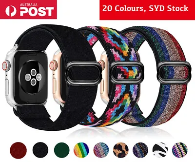 For Apple Watch Series Ultra 9 8 7 -1 SE Band Nylon Elastic Strap IWatch 38-49MM • $7.49