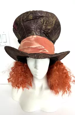 Disney Mad Hatter Hat With Hair Alice In Wonderland Halloween Costume Adult • $27