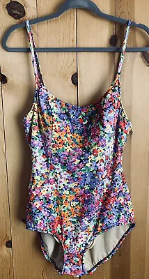 Vintage Cole Of California Floral One Piece Swimsuit Bathing Suit Sz 16 EUC (S) • $44