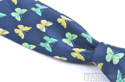 BURBERRY Blue Novelty Butterfly 100% Silk Mens Luxury Tie - 3.50  • $35