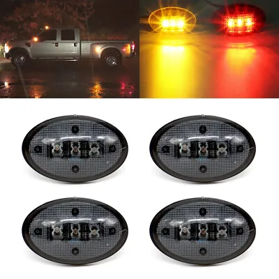 4pcs Smoked Lens Dually Bed Fender Side Marker LED Light For Ford F350 F450 F550 • $12.95