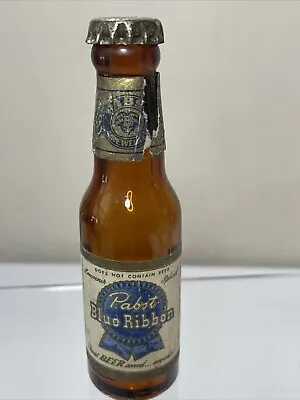 Pabst Blue Ribbon Miniature Long Neck Beer Bottle Souvenir Special Cap Vintage • $14