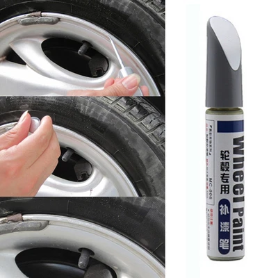 $5.53 • Buy Silver Alloy Wheel Touch Up Pen Repair Paint Curbing Scratch Maker With Brush Y-