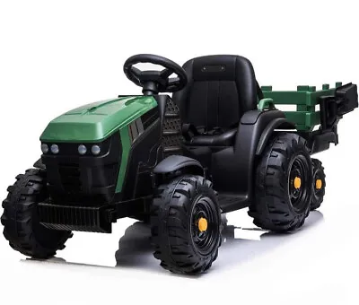 £299.99 • Buy Kids Children Electric 12v Ride On Tractor With Trailer Set FREE DELIVERY  OFFER