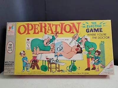 Vintage 1965 Operation Electric Game Board W/ Smoking Doctor Milton Bradley 4545 • $8