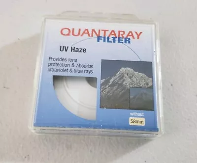 Quantaray 58mm UV  Filter Used • $4.99