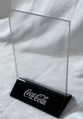 Coca Cola Coke Tabletop Menu Holder Stand Black Vintage New Condition Rare 6” • $10