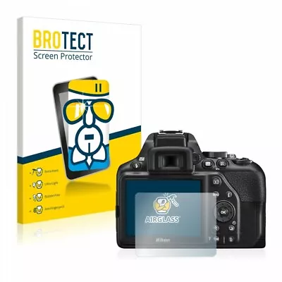 Nikon D3500  BROTECT® AirGlass® Premium Glass Screen Protector Anti-Scratch • $29.44