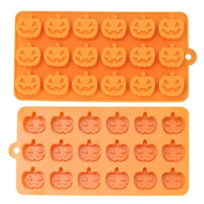 £3.19 • Buy Silicone Halloween Pumpkin Chocolate Mould Candy Cake Cookie Ice Cube Tray Mold