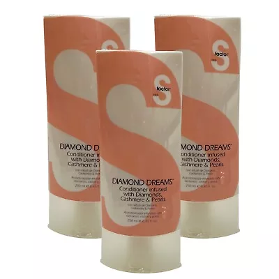 3 Pack TIGI S Factor Diamond Dreams Conditioner Infused Cashmere Pearl 8.45 Oz • $34.99