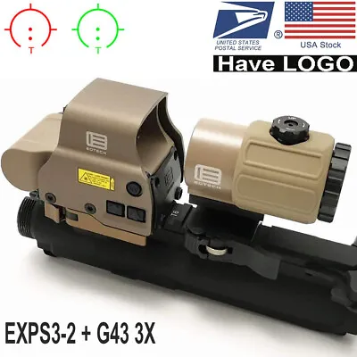 Holographic Sight 558 Red Green Dot G43 3X Magnifier With Side QD Mount Copy TAN • $175