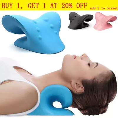 Neck Traction Pillow Original Cloud Shape Neck Stretcher Cervical Pain Relief UK • £6.33