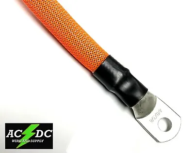 4/0 AWG NEON RED BRAIDED Copper Battery Cable Power Wire Car Inverter RV  • $24.94