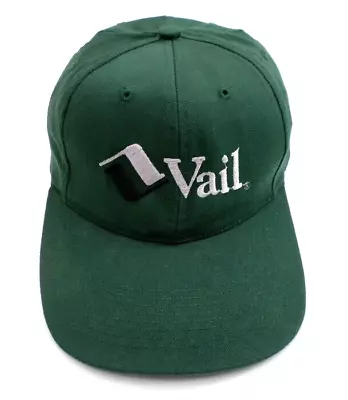 Vail Snap-Back Baseball Hat Cap Green Basic Hat Vail Skiing Theme • $13.50