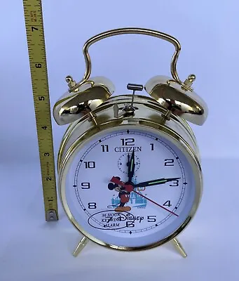 Disney WDW 50th Anniversary Citizen Vault Collection Double Bell Alarm Clock NEW • $47.99