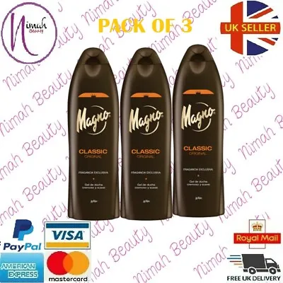 (Pack Of 3)Magno Classic Orignal Spanish Shower Gel La Toja 550 Ml UK Seller • $23.50