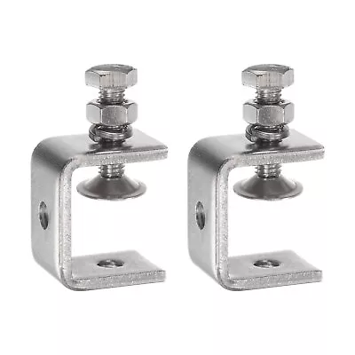 2Pcs Stainless Steel C Clamps Mini 1  Wide Jaw Opening For Woodworking Welding • $13.76