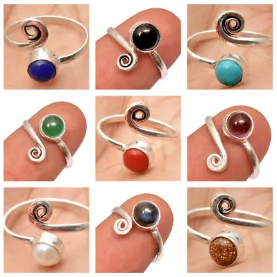 Moonstone Upto 5000pcs 925 Sterling Silver Plated Adjustable Baby Small Rings • $89.99