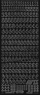 Numbers In Black 1 To 10 Peel Off Outline Sticker Card Making Craft Hobby - 815 • £1.95