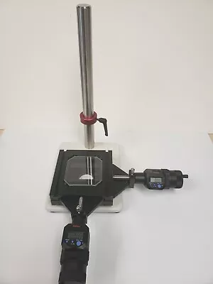 Microscope 2 X2  Measuring Stand With 32mm Post And Mitutoyo 164-164 Micrometers • $2999.99