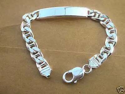 .925 Sterling Silver Men Women Mariner Link  ID Bracelet Sz 7-9  Free Engarve • $99.99