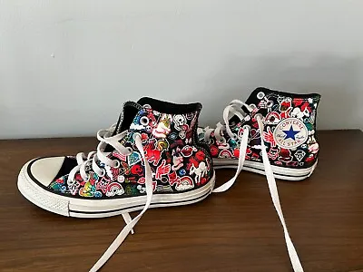 Converse All Star Limited Edition Neon Black My Little Pony Skulls Metallic Sz 7 • £30.84