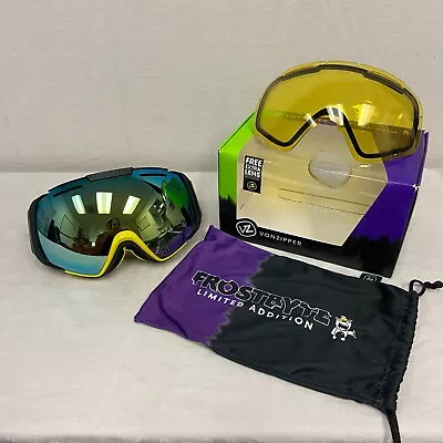 VonZipper El Kabong Goggles Frostbyte Yellow W/ Gold Chrome/Yellow Lens *DISPLAY • $114